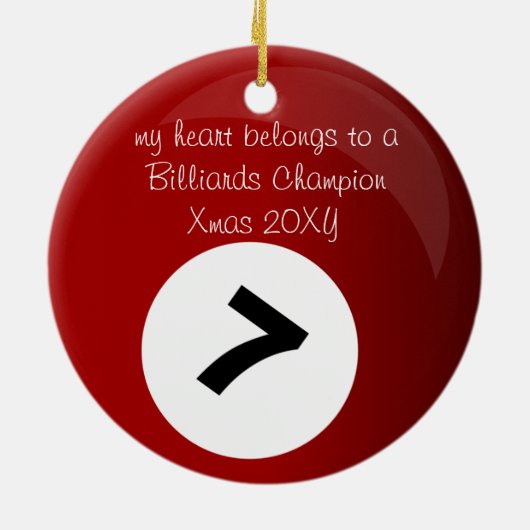 billiards lieveling multiple messages ornament (Achterkant)