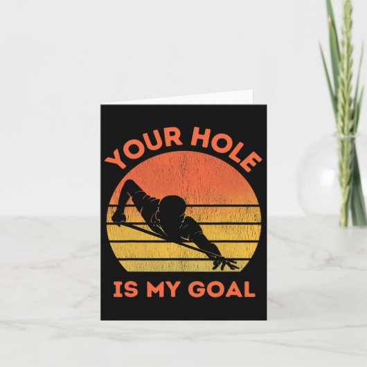 Billiards Lovers Funny Ball Pool Poolroom Kaart (Voorkant)