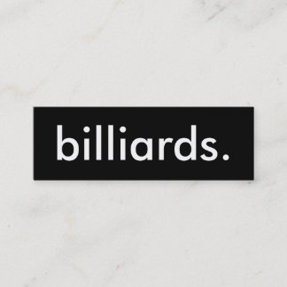 billiards. mini visitekaartje