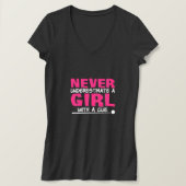 Billiards Player | Pool Billiards Girl With A Cue T-shirt (Design voorkant)