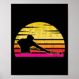 Billiards Player Retro Sportpoel Snooker Poster