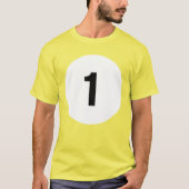 Billiards, pool, AC, Snooker Ball #1 T-shirt (Voorkant)