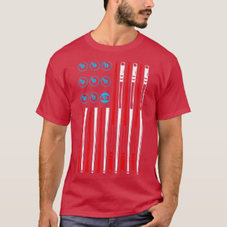 Billiards Pool American Flag T-shirt