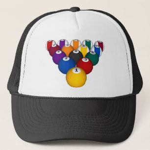 Billiards / Pool Balls - Aangepaste Trucker Hat Trucker Pet