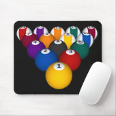 Billiards / Pool Balls - Custom Mousepad Muismat (Met muis)