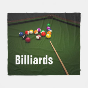 Billiards Pool Balls en Pool Table Fleece Blanket Deken