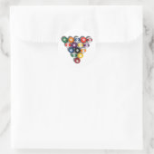 Billiards / Pool Balls met valschaduw: Ronde Sticker (Tas)