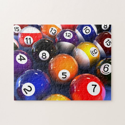 Billiards Pool Balls Photo Puzzle Legpuzzel (Horizontaal)