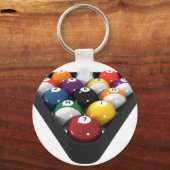 Billiards / Pool Balls Racken: Sleutelhanger (Voorkant)