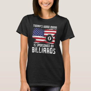 Billiards Pool Player Ball  Flag 8 Ball Tod T-shirt