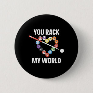 Billiards Pool Player Ball Pun Heart Valentijns Da Ronde Button 5,7 Cm