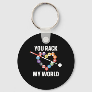 Billiards Pool Player Ball Pun Heart Valentijns Da Sleutelhanger