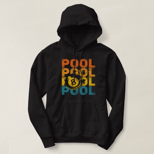 Billiards Pool Player Ball Retro I m YE Hoodie (Design voorkant)