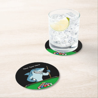Billiards Pool Shark Guest Drink Coasters Ronde Kartonnen Onderzetter