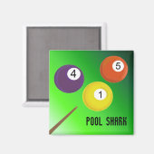 Billiards Pool Shark Magneet (Voorkant / Achterkant)