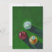 BILLIARDS ~ POOLPARTIJINVITATIE ~EZ OM AAN TE PASS KAART (Voorkant)