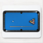 Billiards/pooltabel: Blauw smelt: Muismat (Voorkant)
