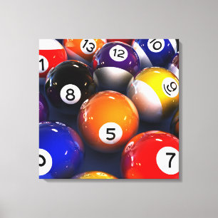 Billiards Premium Wrapped Canvas Afdruk