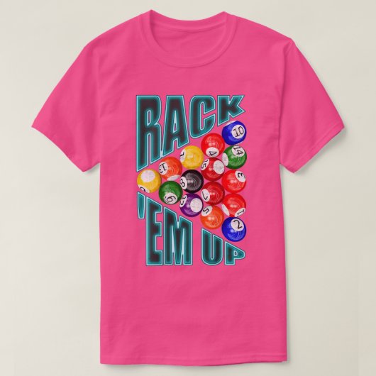 Billiards Rack em Up Acht Ball T-shirt (Design voorkant)