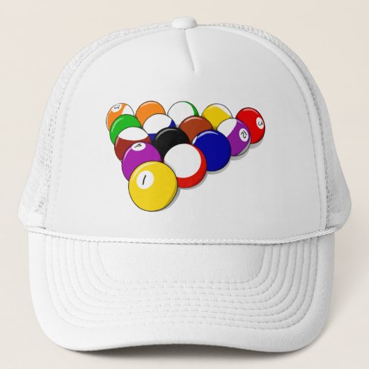 Billiards. Rack ze omhoog. Trucker Pet (Voorkant)