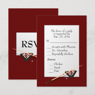 Billiards RSVP avec choix d'entrée Deep Red