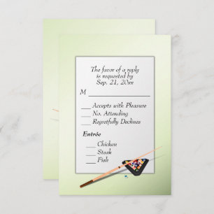Billiards RSVP met Entree Choice