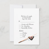 Billiards RSVP met het Wit van de Keuze van Entree (Voorkant)