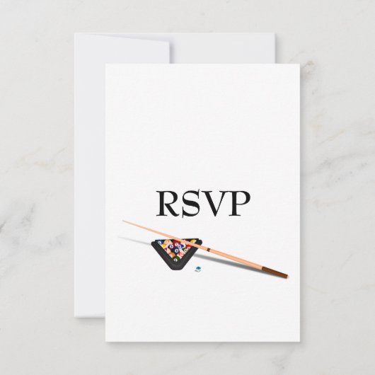 Billiards RSVP met het Wit van de Keuze van Entree (Achterkant)