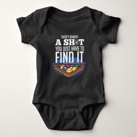 Billiards Shot Quote Pool Player Humor Romper (Voorkant)
