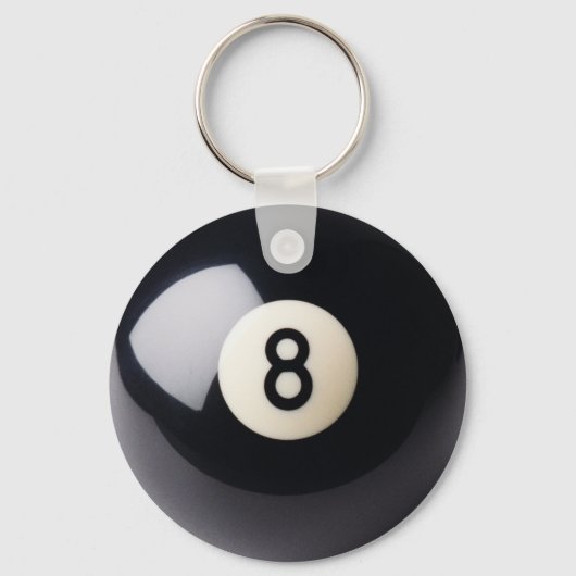 Billiards Snooker 8-Ball Sleutelhanger (Voorkant)