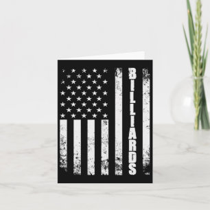 Billiards Snooker American Flag Usa Games Sport Bi Kaart