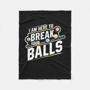 Billiards Snooker is hier om je ballen te breken Fleece Deken