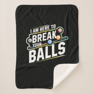 Billiards Snooker is hier om je ballen te breken Sherpa Deken