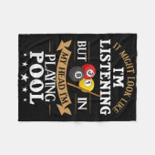 Billiards Snooker Pool Game Player Sportwedstrijd Fleece Deken (Voorkant (Horizontaal))