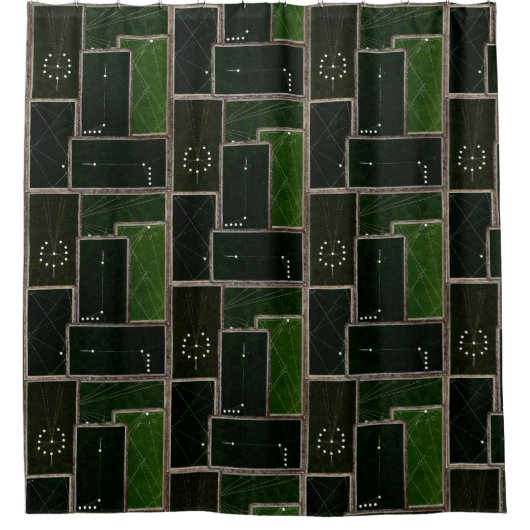 Billiards Table Pool Table Pool Sharks Douchegordijn (Voorkant)