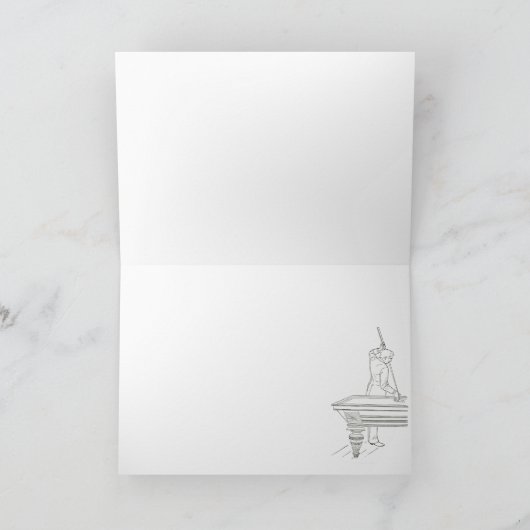 Billiards Tables Pool Shooter Antiek Kaart (Binnen)