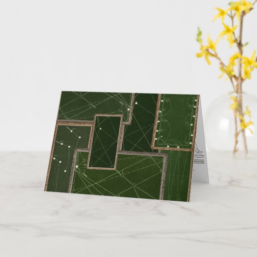 Billiards Tables Pool Shooter Antiek Kaart (Gele Bloem)