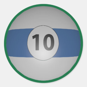 Billiards Ten Ball Ronde Sticker