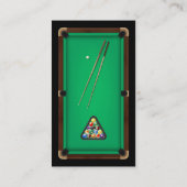 Billiards Theme Cool Business Cards Visitekaartje (Achterkant)