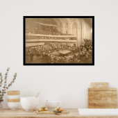 Billiards Tournament Photo 1908 Poster (Keuken)