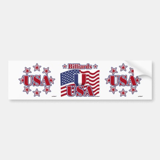 Billiards USA Bumpersticker (Voorkant)