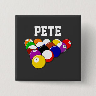 Billiardse sjabloon, populair design vierkante button 5,1 cm