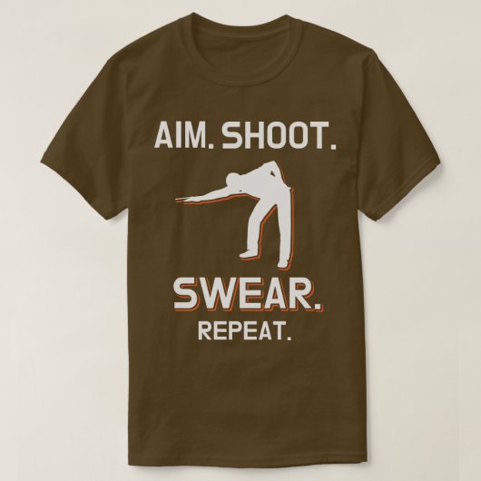 Billiardspeelruimte T-shirt (Design voorkant)