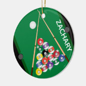 Billiardspeelster Keramisch Ornament (Links)