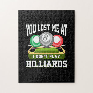Billiardspeler   Je hebt me verloren bij Billiards Legpuzzel