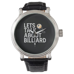 Billiardspeler Laten we het hebben over Billiard Horloge