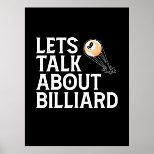 Billiardspeler   Laten we het hebben over Billiard Poster