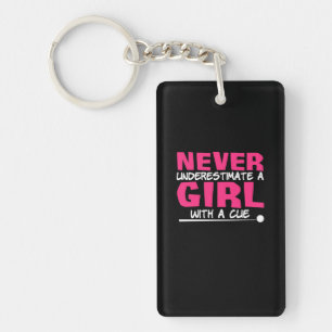 Billiardspeler   Pool Billiards Girl met ue Sleutelhanger