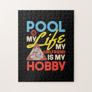 Billiardspeler Pool Billiards is mijn leven Legpuzzel