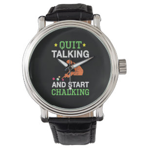 Billiardspeler Snooker Start Chalking Horloge